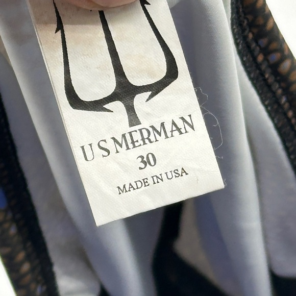 US MERMAN Diving Brief, Swim, Mens Size 30 Gray Blue - Picture 5 of 6